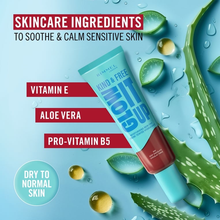 Rimmel Kind and Free Glow It Up Moisturising Skin Tint – 501 Noisette