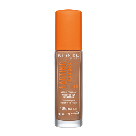 Rimmel Lasting Radiance Foundation – 400 Natural Beige
